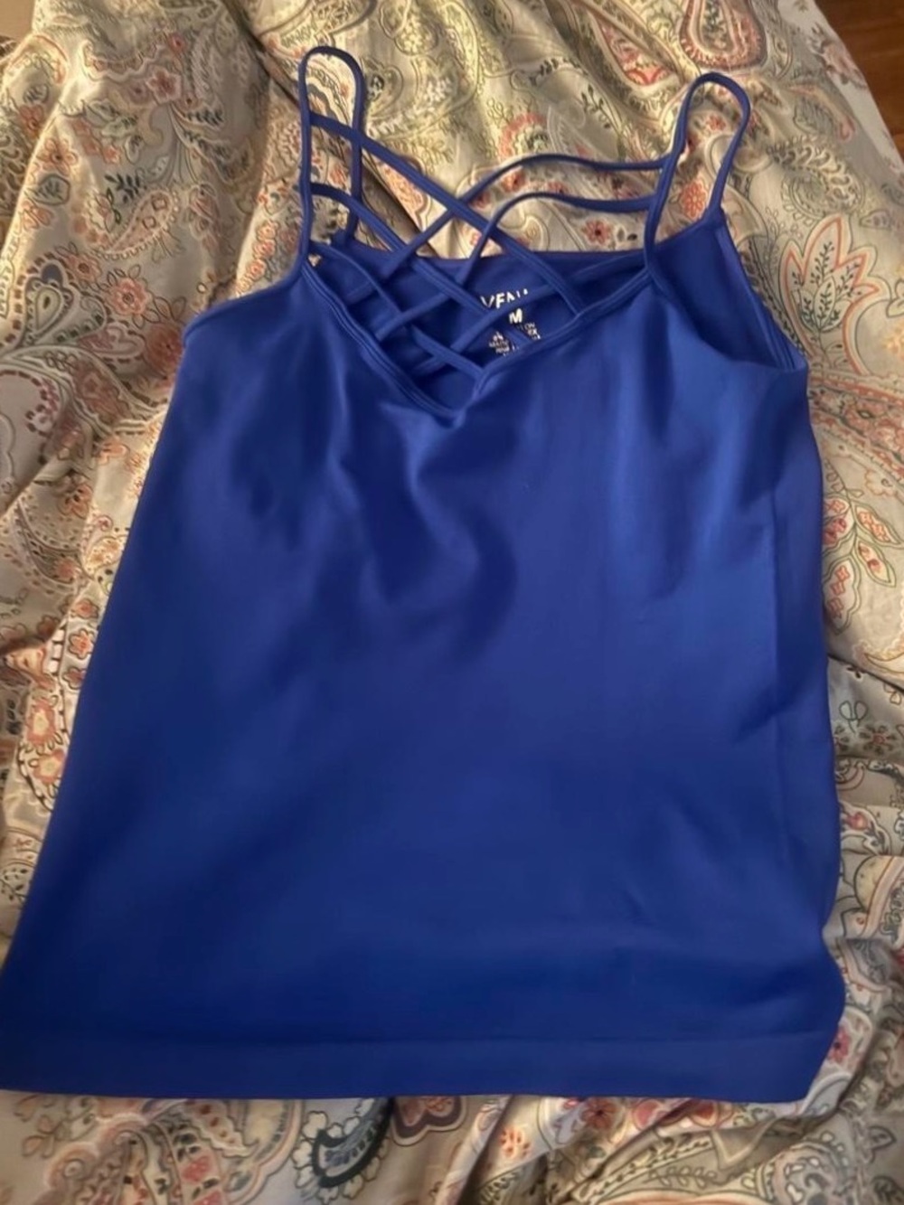 Women's Strappy Royal Blue Tank Top